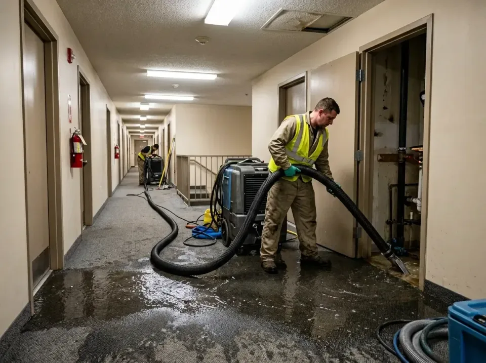 multi-unit-apartment-hallway-f-005 — frequently asked questions, Emergency Burst Pipe Water Extraction & Removal in Oak Harb…